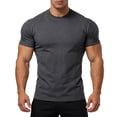 thumbnail image 7 of Bxsruta Men's Classic Crew Neck Short Sleeve T Shirt Casual Athletic Polyester Spandex Breathable Active Top, 7 of 7