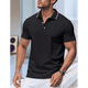 thumbnail image 4 of Camisa Casual de Corta para Hombre - Colección de Colores Lisos - Verano 2025 Negro M, 4 of 7