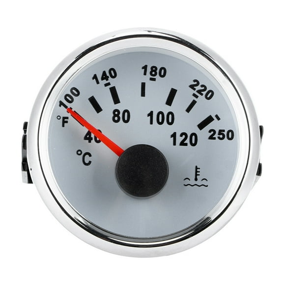 Boat Water Temp Display,52mm/2in Marine Engine Water Water Temp Meter Water Temperature Gauge Elevated Design