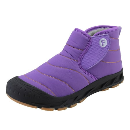 

XDDST Man Boots Couples Winter Fashion Slip On Snow Boots for Men and Women Warm Plus Cotton Thick Casual Shoes Lovers Warm Fur Lined Winter Snow Boots Winter Warm Shoes Fuzzy