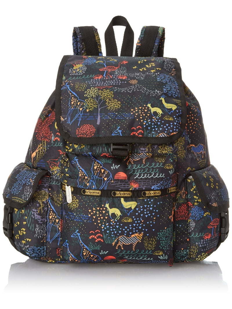 Rare LeSportsac Nylon Backpack in Multicolor New York Map Print Lesportsac | Bags | Lesportsac Multicolored Striped Backpack  main image 4