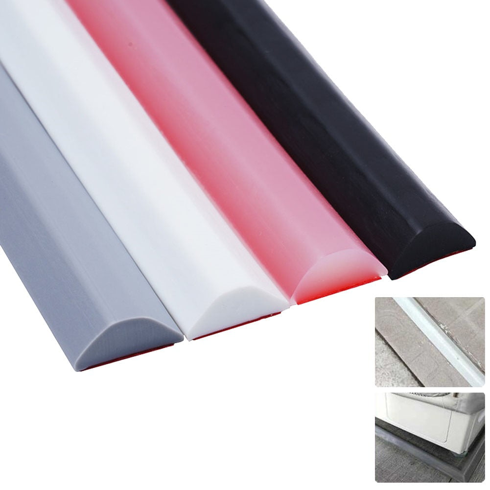 Barre De Seuil De Douche Autocollante - 1,5 Cm Haut - TPE Souple - 2 Mètres - Blanc Ou Noir