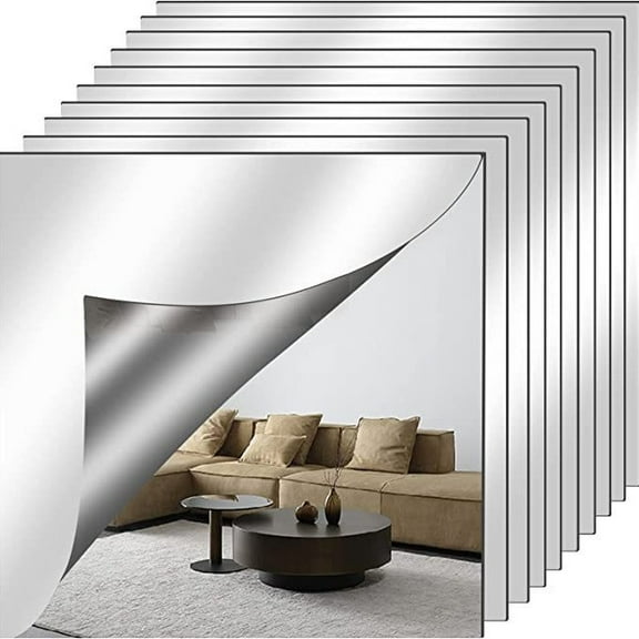 Acrylic Full-Length Mirror, Self-Adhesive Bathroom Mirror, High Definition Wall Mirror for Home, Bedroom, and Bathroom, Large Soft Mirror for Decor