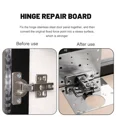 thumbnail image 4 of 2/10Sets Hinge Repair Plate Kitchen Cabinet Door Hinges Mounting Plate with Screw Flat Fixing Brackets Furniture Hardware Tools, 4 of 5