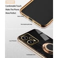 thumbnail image 2 of Compatible with Poco F5 Case for Women Men Cute Xiaomi Poco F5 Phone Case Shockproof Cases with Luxury Plating Gold Edge Kickstand Protective Case Cover (Black), 2 of 14
