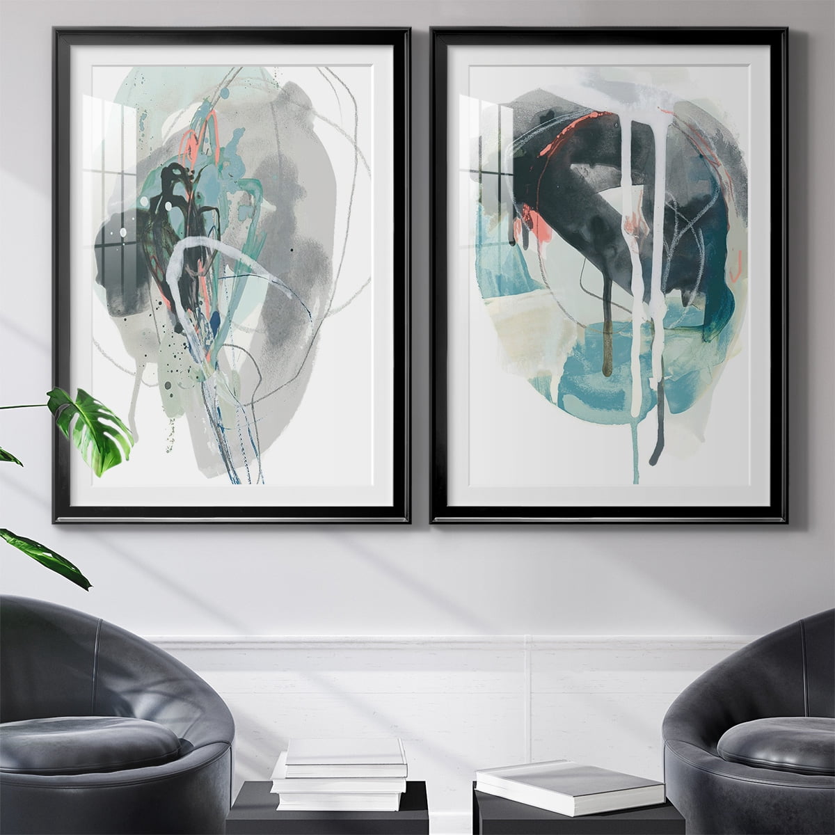 Wexford Home Stone Aperture I Premium Framed Print, 26.5" x 36.5" - Ready to Hang, Black (Set of 2)