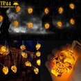 thumbnail image 4 of Guirnalda de Luces de Halloween, 3M con 20 LED, Luces de Esqueleto, Guirnalda de Luces LED, Decoración de Calavera de Halloween, Luces de Decoración de Halloween para Exterior/Interior, 4 of 5