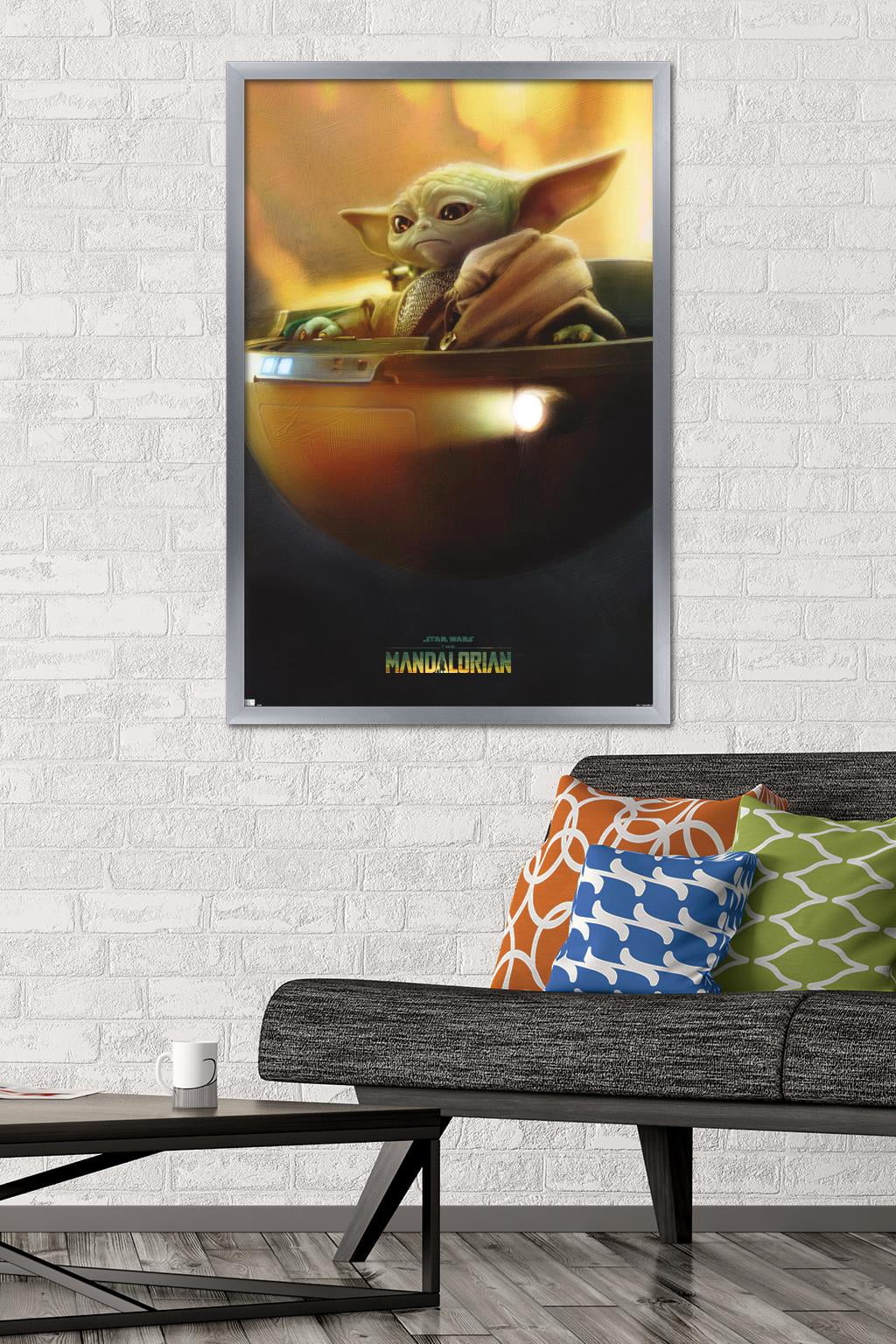 Star Wars: The Mandalorian Season 3 - Grogu in Pod Wall Poster, 22.375" x 34" Framed