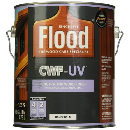 Flood CWF-UV Wood Finish FLD527-01 - Water-Resistant Oil - 1 Gallon, Honey Gold