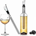 thumbnail image 4 of 2PCS Wine Cooler Wine Bottle Chiller Stainless Steel Wine Chiller Stick Wine Decanter with Wine Aera, 4 of 5