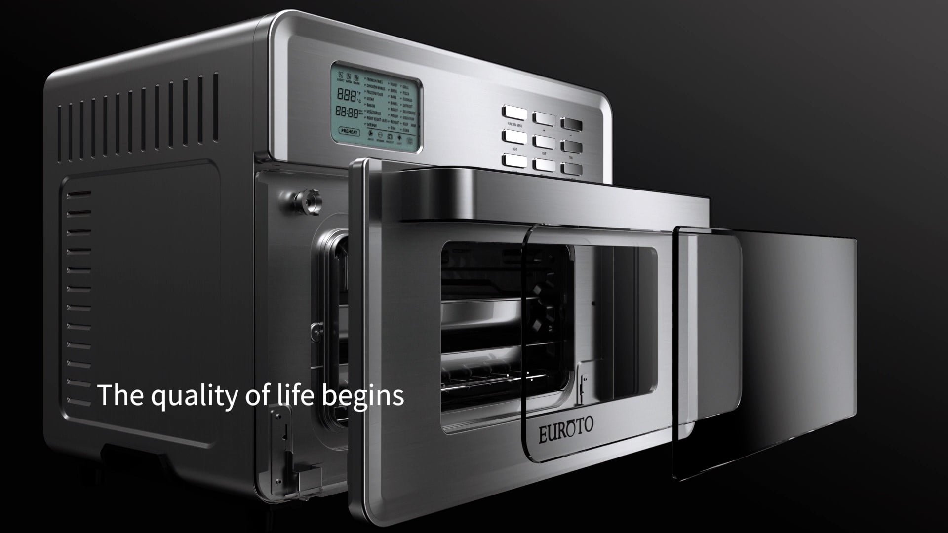 Five Star LED Display Air Fryer Oven, 24 in 1 Multi-Function 360 Air Circulation Toaster Oven