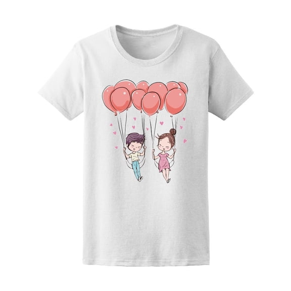 Cute Couple Floating In Love Tee Women's -Image by Shutterstock
