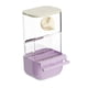 thumbnail image 1 of Comedero para pájaros con percha, antisalpicaduras y antimanchas violeta, 1 of 9