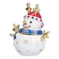 thumbnail image 1 of ESTINK Snowman Sculpture,Enamel Snowman Ornaments,Snowman Ornaments Mini Storage Exquisite Workmanship Cute Rhinestone Snowman Sculpture for Desktop Decoration Gift, 1 of 8