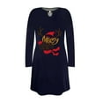 thumbnail image 3 of CEHVOM Robe Longue pour Femme Aguichant à Imprimé de Noël du Père Noël, 3 of 3