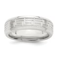 thumbnail image 6 of 925 Sterling Silver 6mm Brushed Fancy Band Ring Size 10.5, 6 of 7