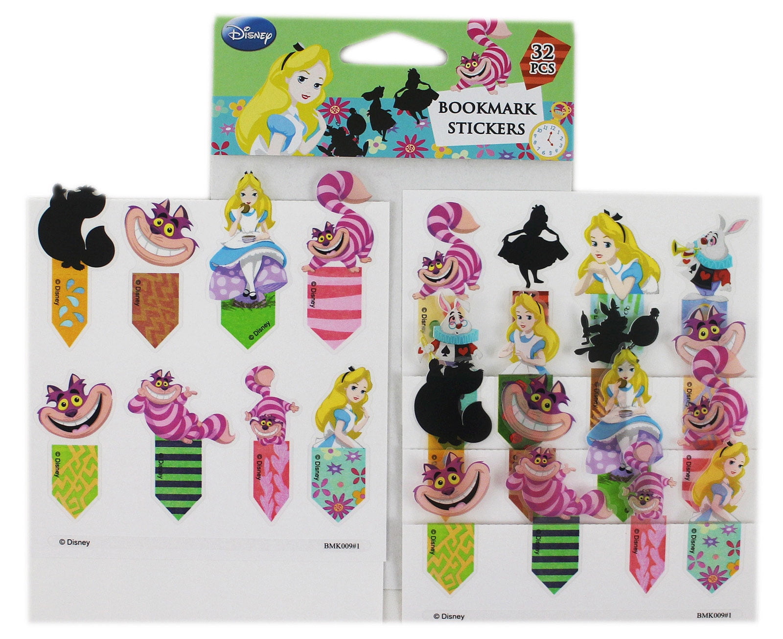 Disney's Alice in Wonderland Assorted Bookmark Sticker Collection (32