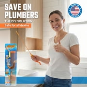 FlexiSnake Drain Weasel Snake Hair Clog Remover Plumbing Tools, 5 Pack