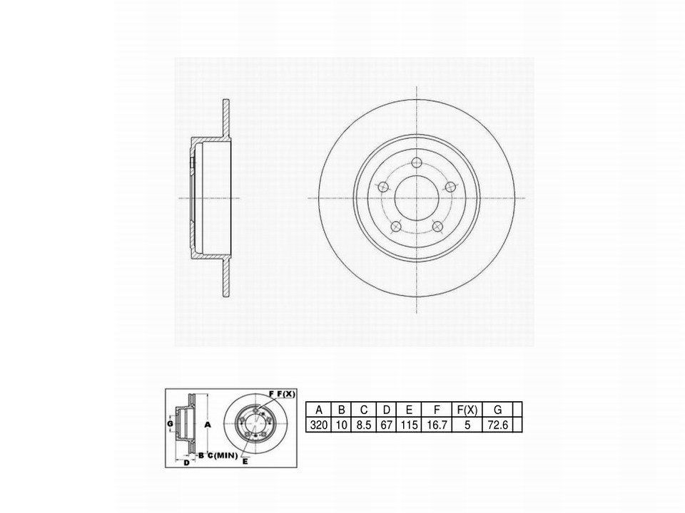 Winstop Brake Rotor, Rear WS244004, Chrysler 300 2022-2015