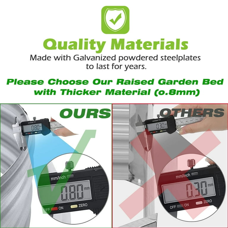 Nana Guard Galvanized Oval Raised Garden Bed, 4x2 Feet photo 3