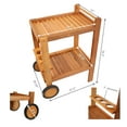 thumbnail image 5 of Sunnydaze Malaysian Hardwood Outdoor Serving Cart - 2 Tiers, 5 of 10
