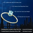 thumbnail image 2 of Gem Stone King 10K Yellow Gold Engagement Ring 0.65 Ct Oval Blue Zircon, 2 of 6
