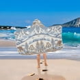 thumbnail image 2 of Yayeee Kids Hooded Towel with Hand Pockets Beach Soft Absorbent Bath Wrap 50 x 23.5 inch, Blue Snowy Mountain, 2 of 5