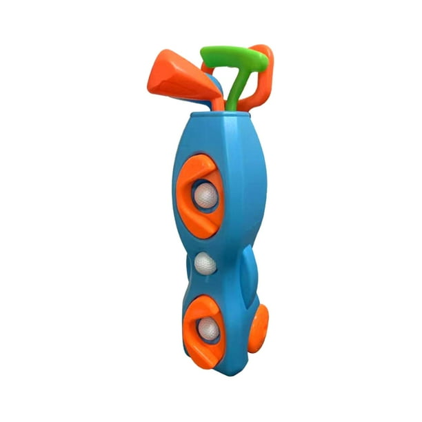Juego de palos de golf para niños, juguetes deportivos para interiores y exteriores para niños y niñas. Azul