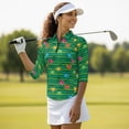 thumbnail image 5 of HUIACONG LED Strip Patterns Women's Golf Polo Shirts Quarter Zip Polyester Spandex Fabric with Soft Tennis Activewear for Ladies, 5 of 10