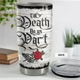 thumbnail image 4 of Skull Couple Tumbler Till Dead Do Us Part 20oz Stainless Steel Insulated Travel Mug Christmas Birthday Valentine Gift for Wife Husband Boyfriend Girlfriend Tattoo Lovers, 4 of 7