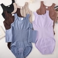 thumbnail image 6 of Waist Trainer Bodysuit for Women Abdomen Control Butt Lifting Compression Shapewear Breathable Underwear Breathable Shapewear with Wide Straps - High Waist Tummy Control Body Shaper Light Blue L, 6 of 7