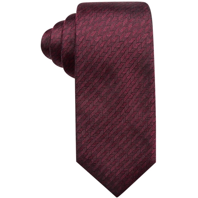 Alfani Mens Murray Geometric Self-tied Necktie, Red, One Size