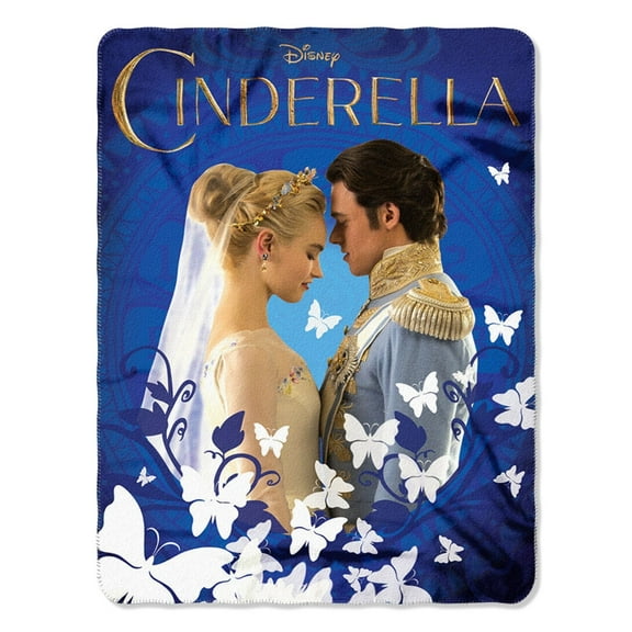 Disney's Cinderella Royal Couple 46x60 inch Soft Fleece Throw Blanket