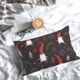 thumbnail image 5 of Goofa Cute Christmas Gnomes Print Plush Throw Pillow Case, Soft Velvet with Hidden Zipper, Decorative Cushion Cover for Sofa, Bed, Car, and Home Décor-20"x30", 5 of 6