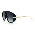 thumbnail image 6 of Iconic 80s Oversized Round Racer Metal Arm Plastic Sunglasses Black - Smoke, 6 of 8