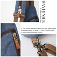 thumbnail image 4 of Canvas Sling Bag Casual Daypack Rucksack Small Crossbody Backpack Shoulder Bat Outdoor Cycling Hiking Travel for Men Women, 4 of 6
