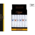 thumbnail image 2 of Caruso Italy Men's Initial Monogram M Embroidery 100% Pure Cotton Handkerchief White Base With Colored Border - Pack Of 6, 2 of 4
