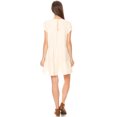 thumbnail image 2 of Women's Loose Layered Babydoll Crew Neck Keyhole Back Tiered Shift Dress, 2 of 6