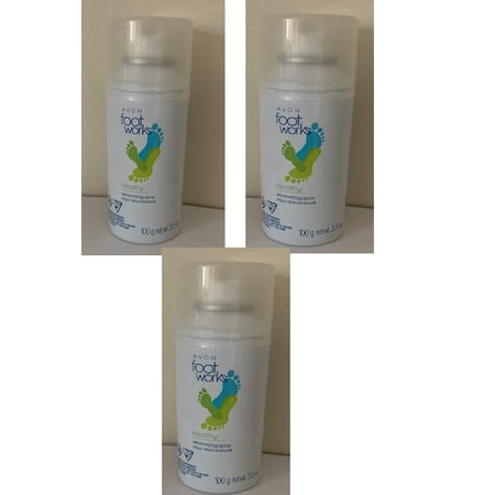 Avon Foot Works Healthy Deodorizing Spray - 3.5 oz lot of