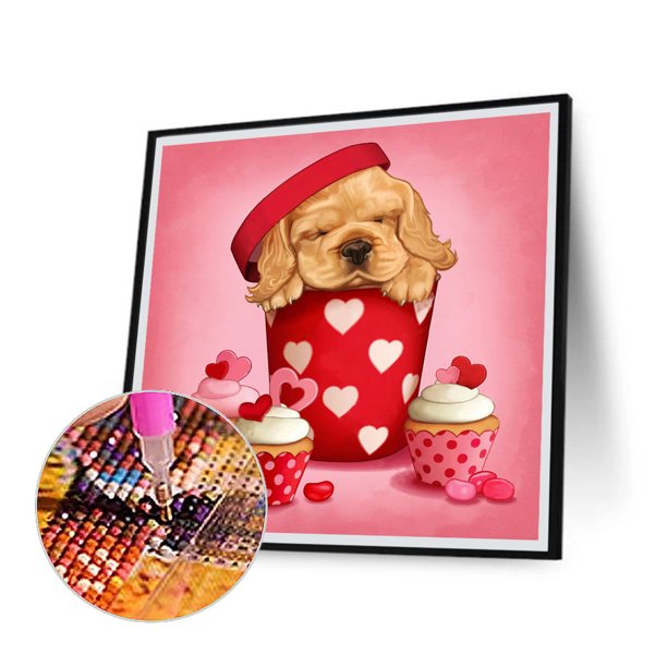 Cuadros Decorativos 5D bricolaje taladro redondo completo diamante pintura perro Kit decoración del hogar arte artesanía Tmvgtek embutido en tela