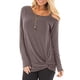thumbnail image 1 of Camiseta informal de manga larga para mujer, lisa, para fiestas, compras, viajes y citas para tomar café - Top tipo túnica con un solo hombro en talla L, 1 of 6