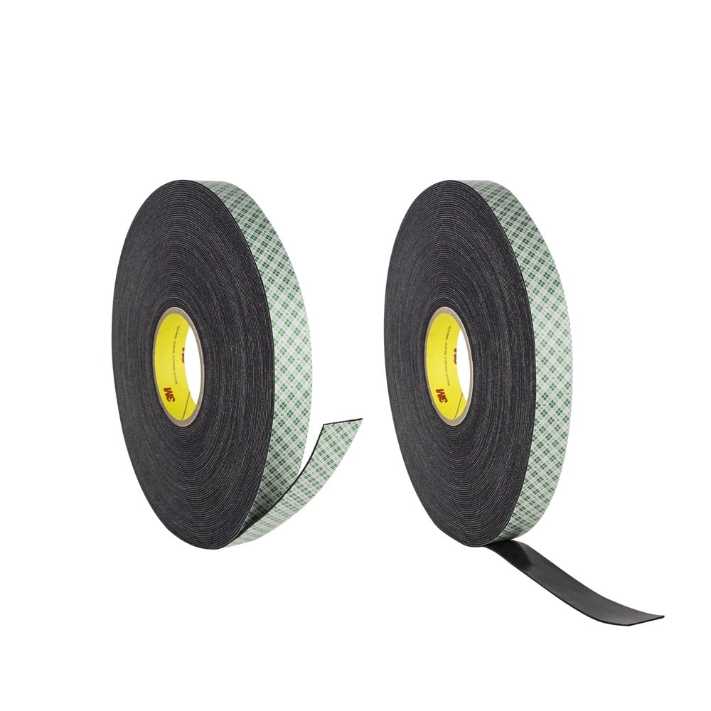 Double Coat Urethane Foam Tape Black 1in X 36yd
