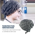 thumbnail image 4 of Qarigey Gorro elástico con estilo, gorros, tocados, tocados clásicos ajustables, ropa, turbante apilable Multicolor Sombreros negro gris Qarigey AP010975-01B, 4 of 6