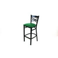 thumbnail image 3 of X Series Barstool, Supports Up to 300 lb, 29.5" Seat Height, Green Seat, Black Back, Black Base | Bundle of 2, 3 of 4