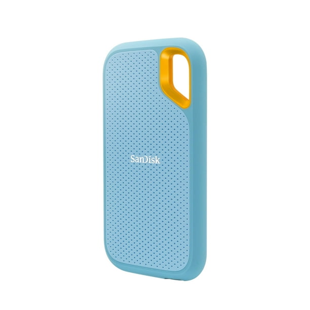 SanDisk Extreme Portable SSD de 1 TB - Hasta 1050 MB/s, USB-C, USB 3.2 Gen 2, resistencia al agua y al polvo IP65, firmware actualizado, azul cielo - Unidad de estado sólido externa - SDSSDE61-1T00-G2