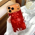 thumbnail image 2 of Case For Apple iPhone Air / 17 Pro / 17 Pro Max Series Case, Slim Thin Transparent Flexible Clear TPU Shockproof Phone Case For iPhone 17 Series, Christmas Snowflakes Red (9), 2 of 6