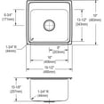 thumbnail image 2 of Elkay Dlr191910 Lustertone 19-1/2" Drop In Single Basin Stainless Steel Kitchen Sink - 2, 2 of 7