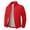 Red, variant on Jalioing Zip Up Jacket for Men Business Casual Long Sleeve Stand Collar Jacket Solid Color Hoodless Windbreaker with Pocket