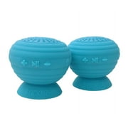 Bluetooth Water Resistant Stick-Up Speakers (Set of 2) - Blue