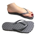 thumbnail image 3 of ibiyuan Leather Flip Flops for Women Thong Sandals for Women Dressy Non- Woven Sole Slippers Women Casual Womens Shoes, 3 of 6